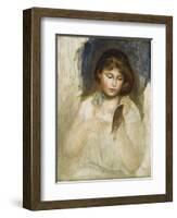 Head of Gabrielle, 1895-Pierre-Auguste Renoir-Framed Giclee Print