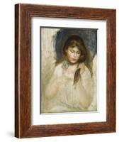 Head of Gabrielle, 1895-Pierre-Auguste Renoir-Framed Giclee Print