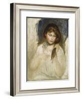 Head of Gabrielle, 1895-Pierre-Auguste Renoir-Framed Giclee Print