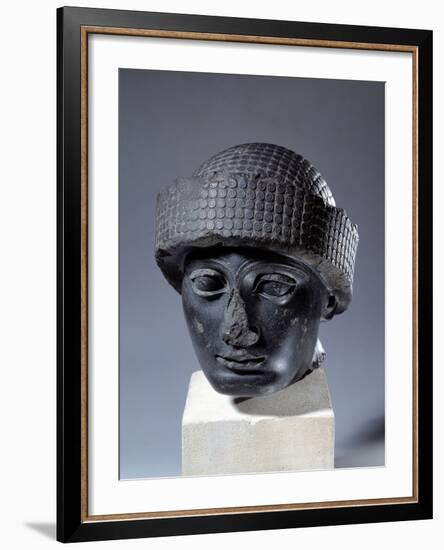 Head of Gudea, Prince of Lagesh, from Telloh Neo-Sumerian, C.2150-null-Framed Photographic Print