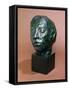 Head of Gwen John (1876-1939) (Head of Whistler's Muse) (Bronze)-Auguste Rodin-Framed Stretched Canvas