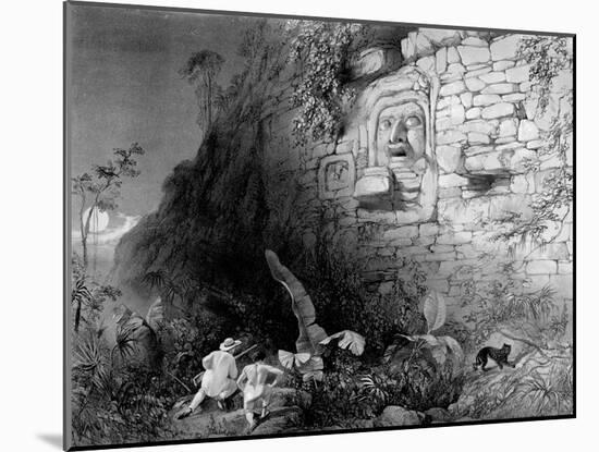 Head of Itzam Na, Izamal, Yucatan, Mexico, 1844-Frederick Catherwood-Mounted Giclee Print