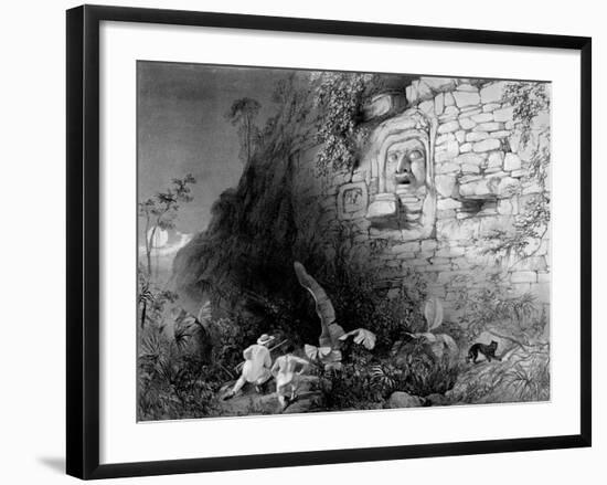 Head of Itzam Na, Izamal, Yucatan, Mexico, 1844-Frederick Catherwood-Framed Giclee Print