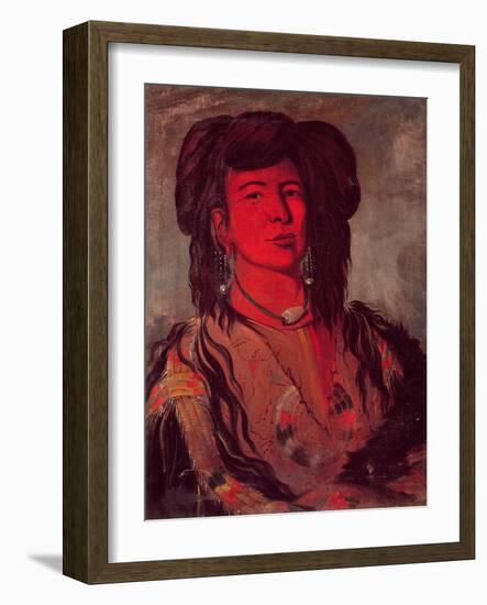 Head of Kate One Horn-George Catlin-Framed Giclee Print