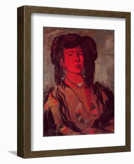 Head of Kate One Horn-George Catlin-Framed Giclee Print