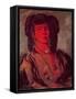 Head of Kate One Horn-George Catlin-Framed Stretched Canvas