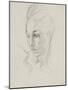 Head of Liberty (Graphite Pencil on Paper)-Eugene Delacroix-Mounted Giclee Print