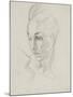 Head of Liberty (Graphite Pencil on Paper)-Eugene Delacroix-Mounted Giclee Print