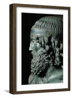 Head of Man with Headband, a More Than Life-Size Bronze Statue Found Italy, in 1972-Phidias-Framed Giclee Print