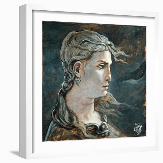 Head of Medusa, 1878-Elihu Vedder-Framed Giclee Print