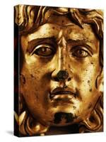 Head of Medusa, Gilded Bronze, 2nd - 3rd century, from Temple of Asclepius, Ulpia Traiana, Romania-null-Stretched Canvas