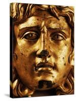 Head of Medusa, Gilded Bronze, 2nd - 3rd century, from Temple of Asclepius, Ulpia Traiana, Romania-null-Stretched Canvas