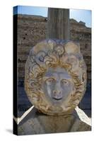 Head of Medusa in the Severan Forum of the Ancient Roman City of Leptis Magna, Libya-Vivienne Sharp-Stretched Canvas