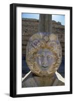 Head of Medusa in the Severan Forum of the Ancient Roman City of Leptis Magna, Libya-Vivienne Sharp-Framed Photographic Print