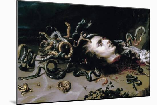 Head of Medusa-Peter Paul Rubens-Mounted Art Print