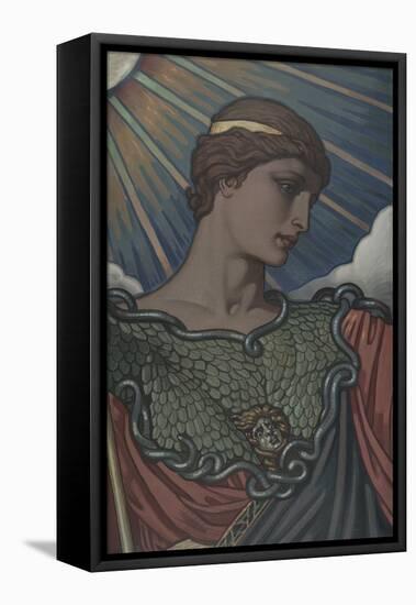 Head of Minerva, Study for the Jefferson Building, Library of Congress, c.1898-Elihu Vedder-Framed Stretched Canvas