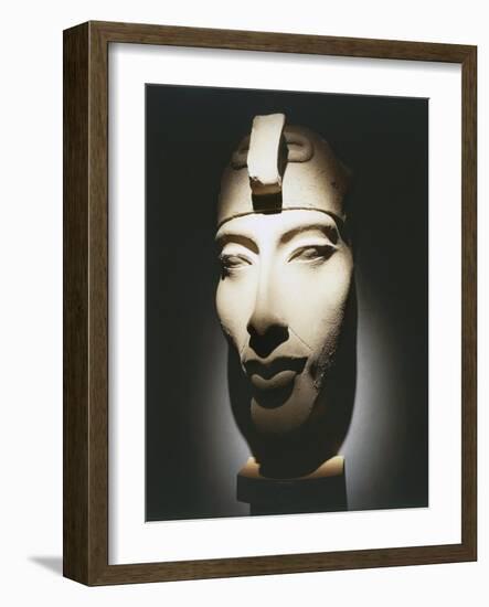 Head of Pharaoh Akhenaten, from Karnak-null-Framed Giclee Print