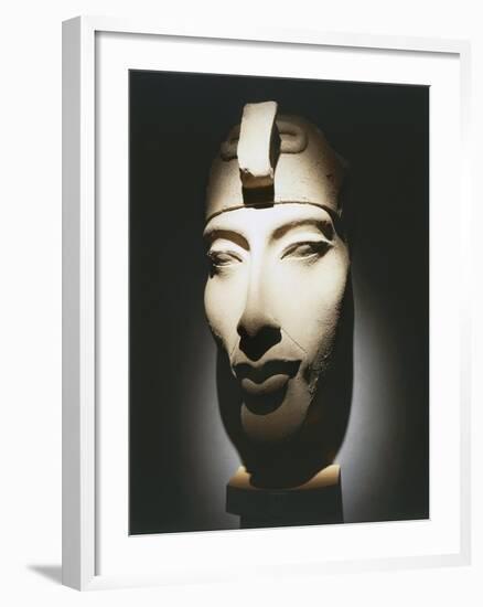 Head of Pharaoh Akhenaten, from Karnak-null-Framed Giclee Print