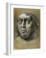 Head of Pope Leo X-Giulio Romano-Framed Giclee Print