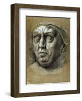 Head of Pope Leo X-Giulio Romano-Framed Giclee Print