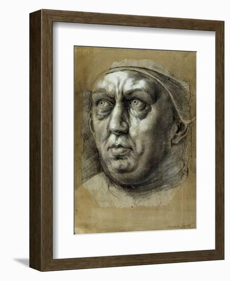 Head of Pope Leo X-Giulio Romano-Framed Giclee Print