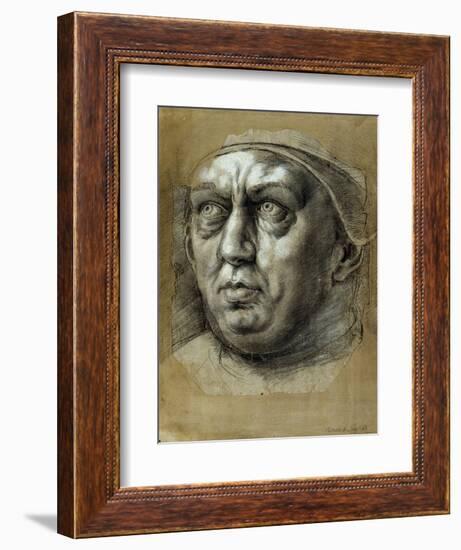 Head of Pope Leo X-Giulio Romano-Framed Giclee Print