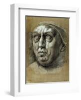 Head of Pope Leo X-Giulio Romano-Framed Giclee Print