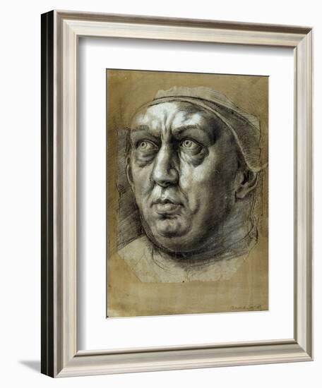 Head of Pope Leo X-Giulio Romano-Framed Giclee Print