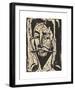 Head of Prof. Dr. Graef-Ernst Ludwig Kirchner-Framed Premium Giclee Print