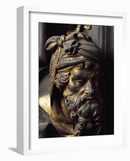 Head of Prophet, Bronze Panel-Lorenzo Ghiberti-Framed Giclee Print