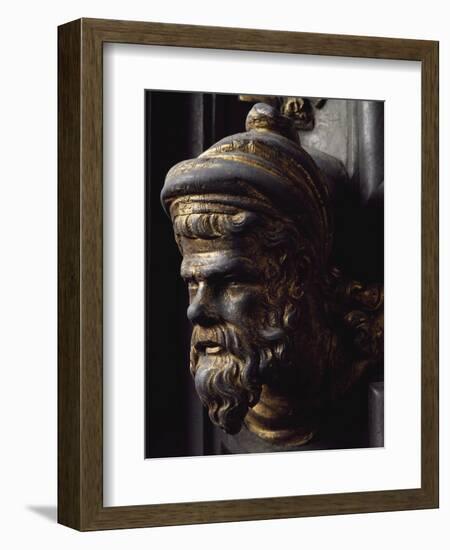 Head of Prophet, Bronze Panel-Lorenzo Ghiberti-Framed Giclee Print