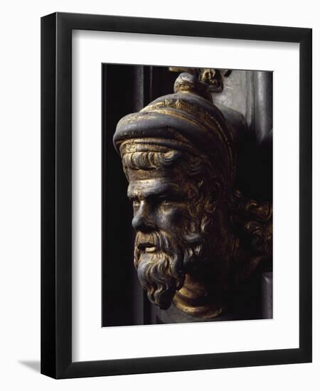 Head of Prophet, Bronze Panel-Lorenzo Ghiberti-Framed Giclee Print