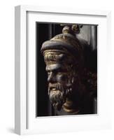 Head of Prophet, Bronze Panel-Lorenzo Ghiberti-Framed Giclee Print