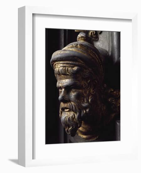 Head of Prophet, Bronze Panel-Lorenzo Ghiberti-Framed Giclee Print