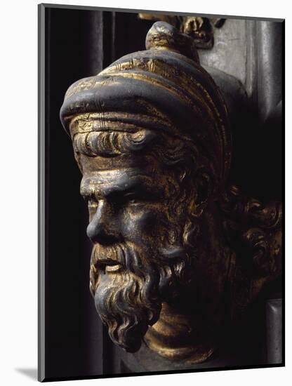 Head of Prophet, Bronze Panel-Lorenzo Ghiberti-Mounted Giclee Print