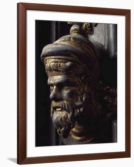 Head of Prophet, Bronze Panel-Lorenzo Ghiberti-Framed Giclee Print