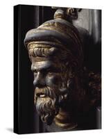 Head of Prophet, Bronze Panel-Lorenzo Ghiberti-Stretched Canvas