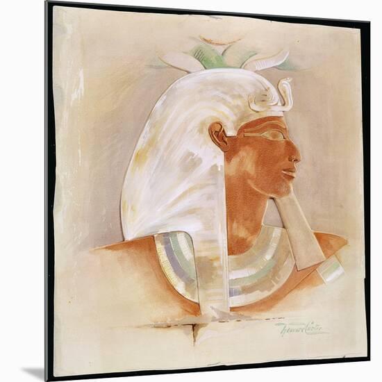 Head of Queen Makare Hatshepsut-Howard Carter-Mounted Giclee Print