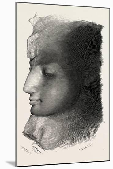 Head of Queen Nefertari, from Aboo Limbel, Egypt, 1879-null-Mounted Giclee Print