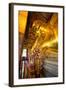 Head of Reclining Buddha, Wat Pho, Bangkok, Thailand, Southeast Asia, Asia-Lee Frost-Framed Photographic Print