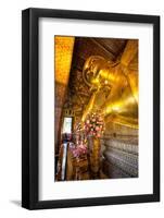 Head of Reclining Buddha, Wat Pho, Bangkok, Thailand, Southeast Asia, Asia-Lee Frost-Framed Photographic Print