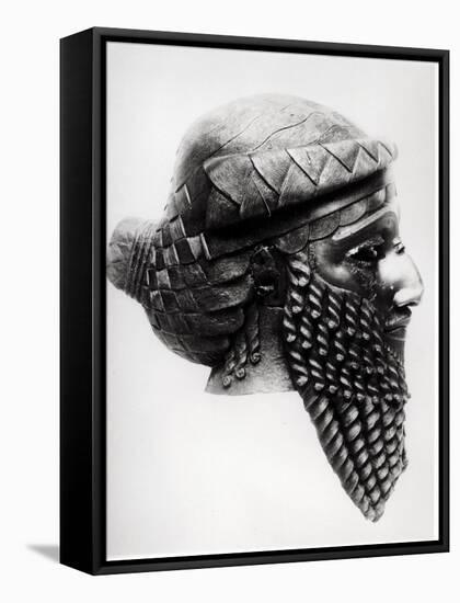 Head of Sargon I 2400-2200 BC-Mesopotamian-Framed Stretched Canvas