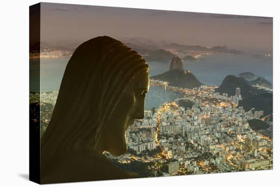 Head of Statue of Christ the Redeemer, Corcovado, Rio De Janeiro, Brazil, South America-Angelo-Stretched Canvas