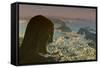 Head of Statue of Christ the Redeemer, Corcovado, Rio De Janeiro, Brazil, South America-Angelo-Framed Stretched Canvas