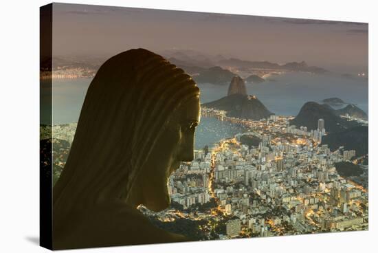 Head of Statue of Christ the Redeemer, Corcovado, Rio De Janeiro, Brazil, South America-Angelo-Stretched Canvas