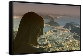 Head of Statue of Christ the Redeemer, Corcovado, Rio De Janeiro, Brazil, South America-Angelo-Framed Stretched Canvas