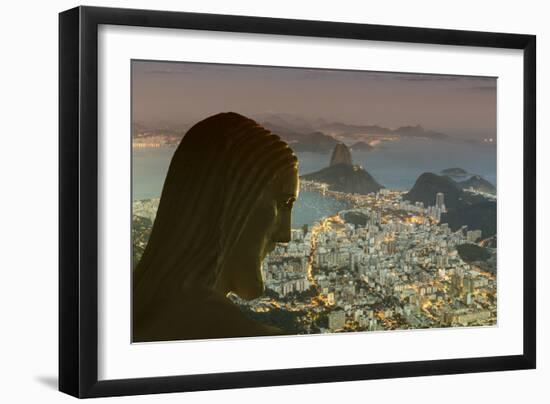 Head of Statue of Christ the Redeemer, Corcovado, Rio De Janeiro, Brazil, South America-Angelo-Framed Photographic Print