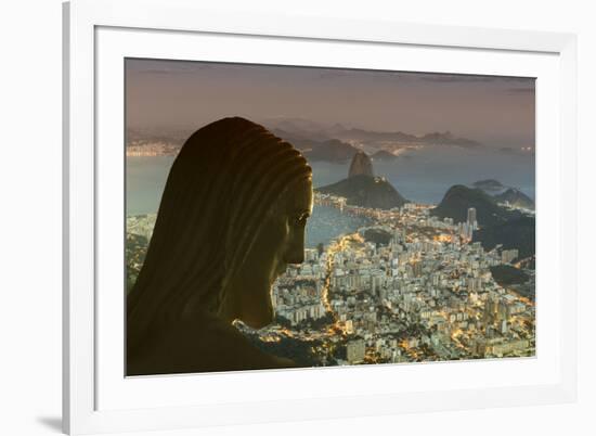 Head of Statue of Christ the Redeemer, Corcovado, Rio De Janeiro, Brazil, South America-Angelo-Framed Photographic Print