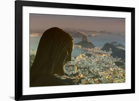 Head of Statue of Christ the Redeemer, Corcovado, Rio De Janeiro, Brazil, South America-Angelo-Framed Photographic Print