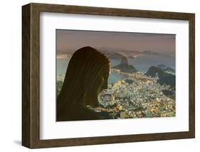 Head of Statue of Christ the Redeemer, Corcovado, Rio De Janeiro, Brazil, South America-Angelo-Framed Photographic Print